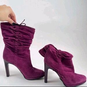 Gucci Tom Ford Collection 2004 Purple Suede Slouch Boots Women’s Size 10
